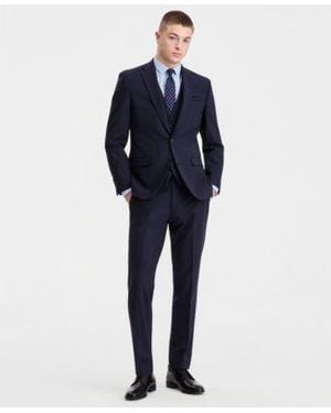 BarIII Slim Fit Solid Wool Suit Separates Created For Macys - Blue