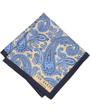 Ted Baker Abbotswell Paisley Pocket Square - Blue