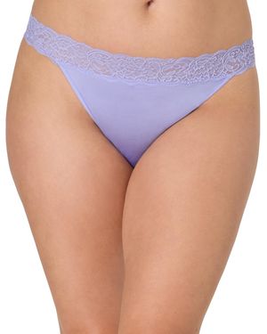 Maidenform Everyday Pretty Lace Thong Panty - Blue