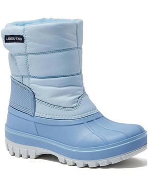 Lands' End Kids Big & Tall Frost Insulated Waterproof Snow Boots - Blue