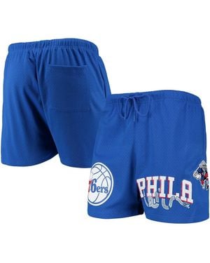 Pro Standard Philadelphia 76ers Mesh Capsule Shorts - Blue