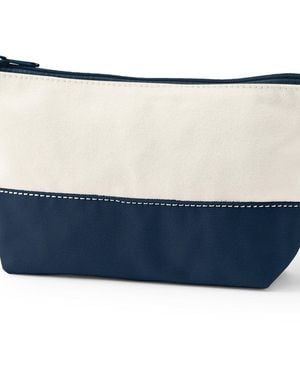 Lands' End Zipper Canvas Pouch - Blue