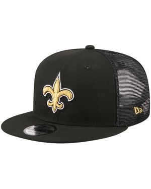 KTZ New Orleans Saints Core Team 9fifty Trucker Snapback Hat - Black
