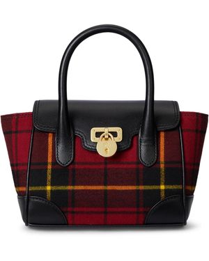Ralph Lauren Tanner Small Satchel Bag - Red