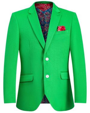 Elie Balleh Boys Slim Fit Clasic Blazer - Green