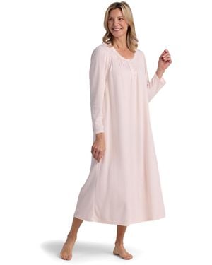 Miss Elaine Embroidered Long Gown - Pink