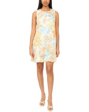 Msk Floral Shift Dress - White