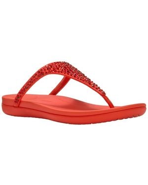 Fitflop Solay Mixed-crystal Wedge Sandals - Red