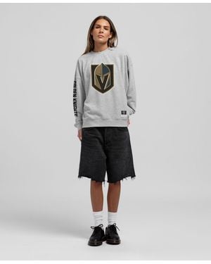 Mitchell & Ness Vegas Golden Knights Core 3-hit Oversized Sweatshirt - Gray