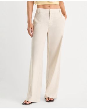 GOOD AMERICAN Mid-rise Hook-and-eye Front Pants - Natural