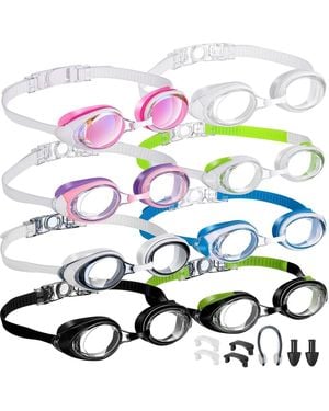 Gnuadz 8pc Swim goggles Anti Fog Silicone Ear Plug Nose Clip - Multicolor