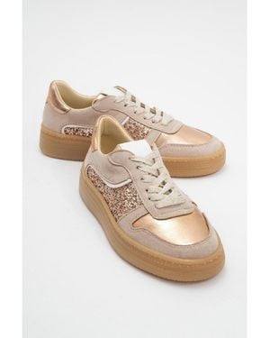 Forever & Always Shoes Felipe Glitter Leather Sneakers () - White