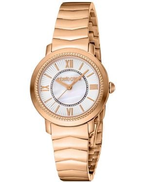Roberto Cavalli Glam Quartz Ip Stainless Steel Bracelet Watch - Metallic