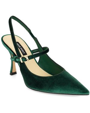 Nine West Amela Mary Jane Slingback Dress Pumps - Green