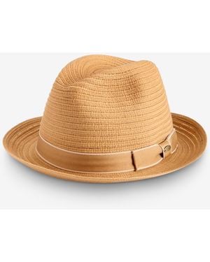 Scala Dorfman Pacific Braided Fedora Hat - Natural