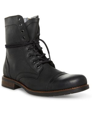 Steve Madden Troopah Leather Boots - Black
