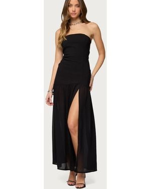 Edikted Marisa Strapless Maxi Dress - Black