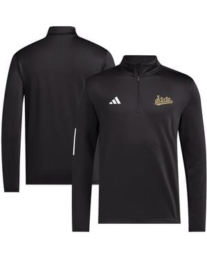 adidas Mississippi State Bulldogs Half-zip Golf Jacket - Black