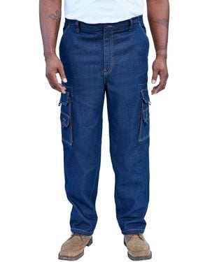 Boulder Creek Big & Tall By Kingsize Marine Cargo Pants - Blue