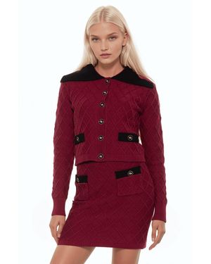 Alexia Admor Alina Fully Knit Cardigan - Red