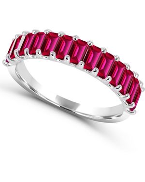 Macy's Lab-grown Ruby Wedding & Anniversary Band (1-3/4 Ct. T.w. - Pink