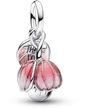 PANDORA Two-tone Blooming Flower Dangle Charm - Pink