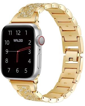 Waloo Rhinestone Pattern Replacement Band For Apple Watch - Metallic