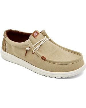 HEYDUDE Wally Workwear Lifestyle Moccasin Loafers From Finish Line - White