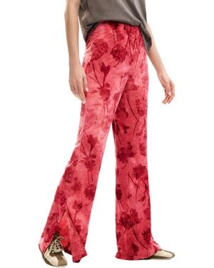 Desigual Flocked Pants - Red