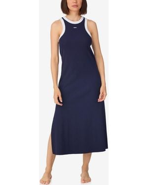 DKNY Rib Maxi Tank Sleep Chemise - Blue