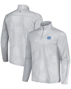 Tommy Bahama North Carolina Tar Heels Sport Delray Frond Quarter-zip Jacket - Gray