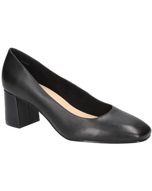 Bella Vita Jillian Block Heel Square Toe Pumps - Black