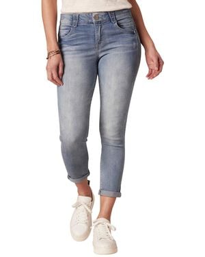 Democracy Petite Mid Rise Ankle Length Jeans - Blue
