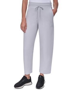 DKNY Transcend Thermal High-waist Barrel-leg Pants - Blue
