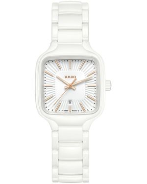 Rado Swiss True Square High-tech Ceramic Bracelet Watch 29mm - White
