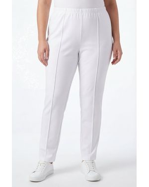 Woman Within Within Tall Knit Hassle-free Pull-on Elastic-waist Pants - White