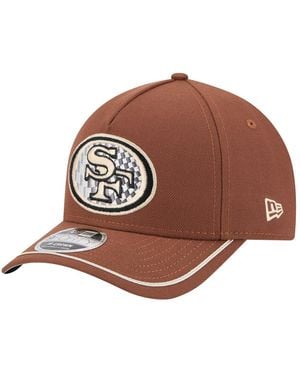 KTZ San Francisco 49ers Motorsport 9forty Adjustable Hat - Brown