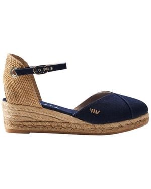 VISCATA Pubol Canvas Espadrille Wedges - Blue