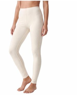 Lands' End Silk Base Layer Full Length legging Pant - White