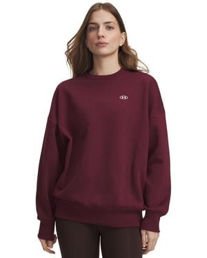 Under Armour Rival Fleece Oversized Crewneck Sweatshirt - Purple