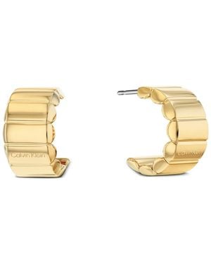 Calvin Klein Modern Repetition Tone Stainless Steel Earrings - Metallic