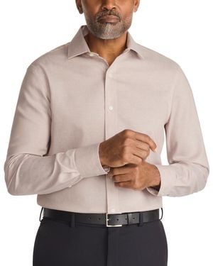 Tommy Hilfiger Regular Fit Linen Dress Shirt - Brown