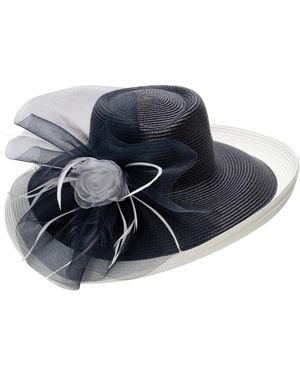 August Accessories Spectator Romantic Profile Hat - Blue