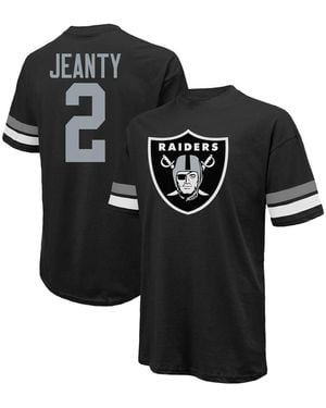 Majestic Ashton Jeanty Las Vegas Raiders 2025 Nfl Draft First Round Pick Oversized T-shirt - Black