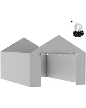 Vevor Carport Replacement Canopy Side Wall Tent 12x20 Ft Gray Not Include Frame