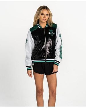 The Wild Collective New York Liberty Sequin Jacket - Black