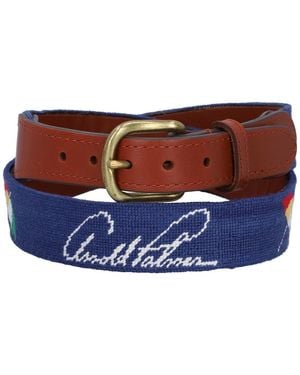 Smathers & Branson And Arnold Palmer Needlepoint Belt - Blue