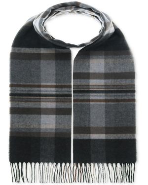 V. Fraas Plaid Scarf - Black