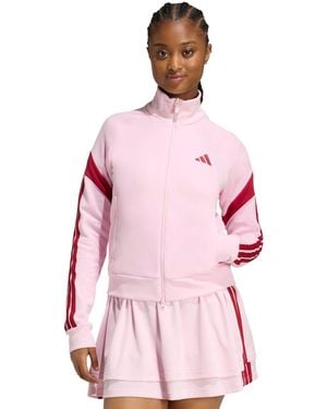 adidas High Neck Sportswear Jacket - Pink