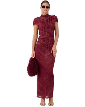 Rachel Roy Delphine Mesh Body-con Midi Dress - Red
